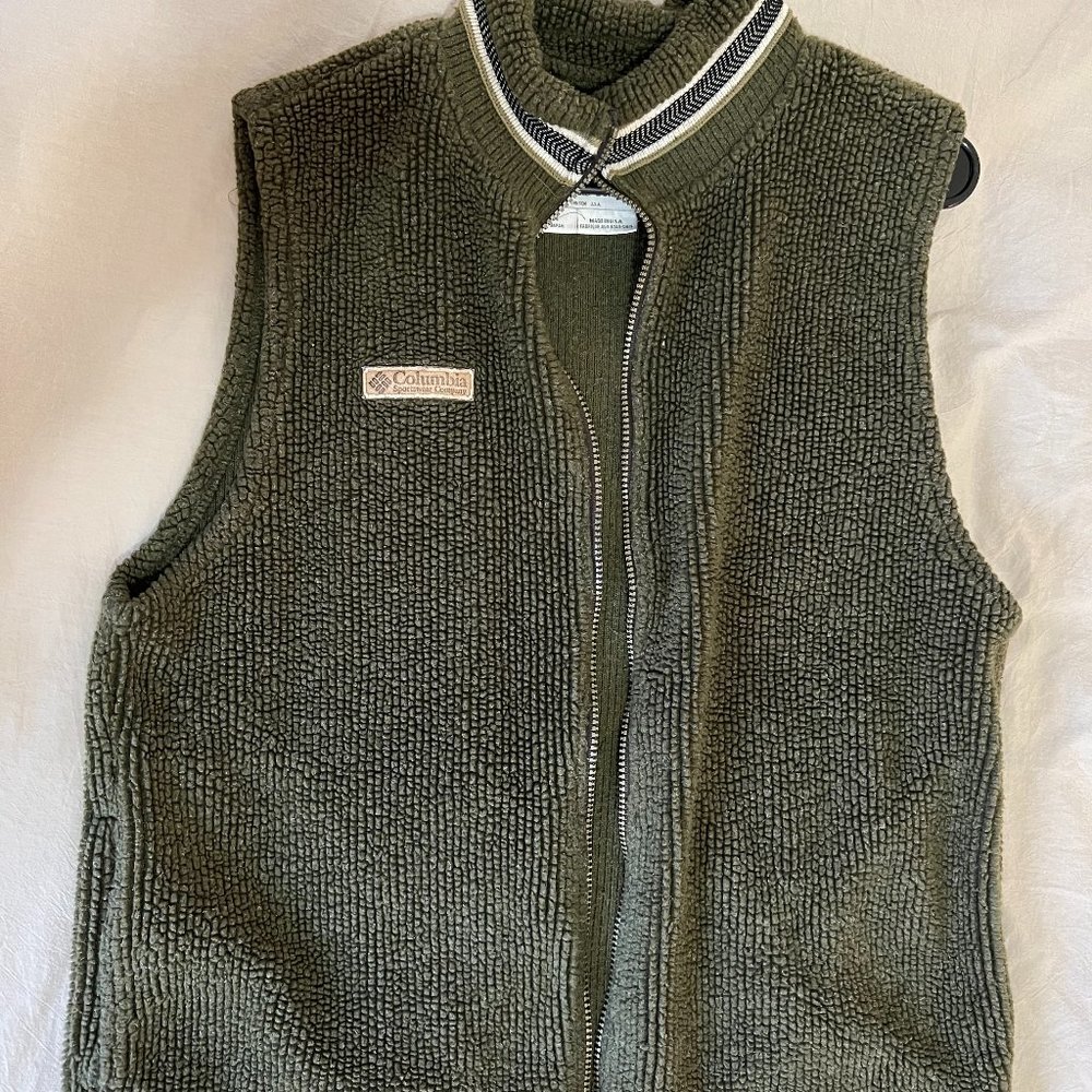 Retro Columbia Fleece Vest MADE IN USA Men's M